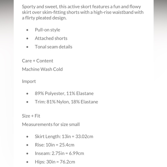 FP Movement Pleats and Thank You Skort NWT - Picture 6 of 6